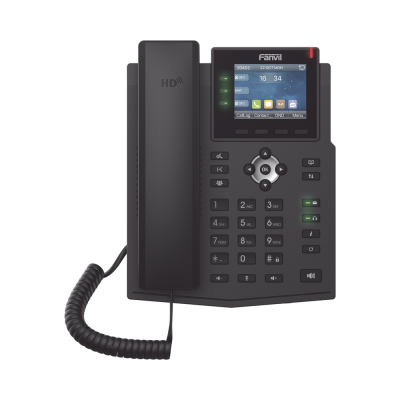 Teléfono IP Empresarial con Estándares Europeos,6 lineas SIP con pantalla LCD a color,